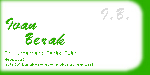 ivan berak business card